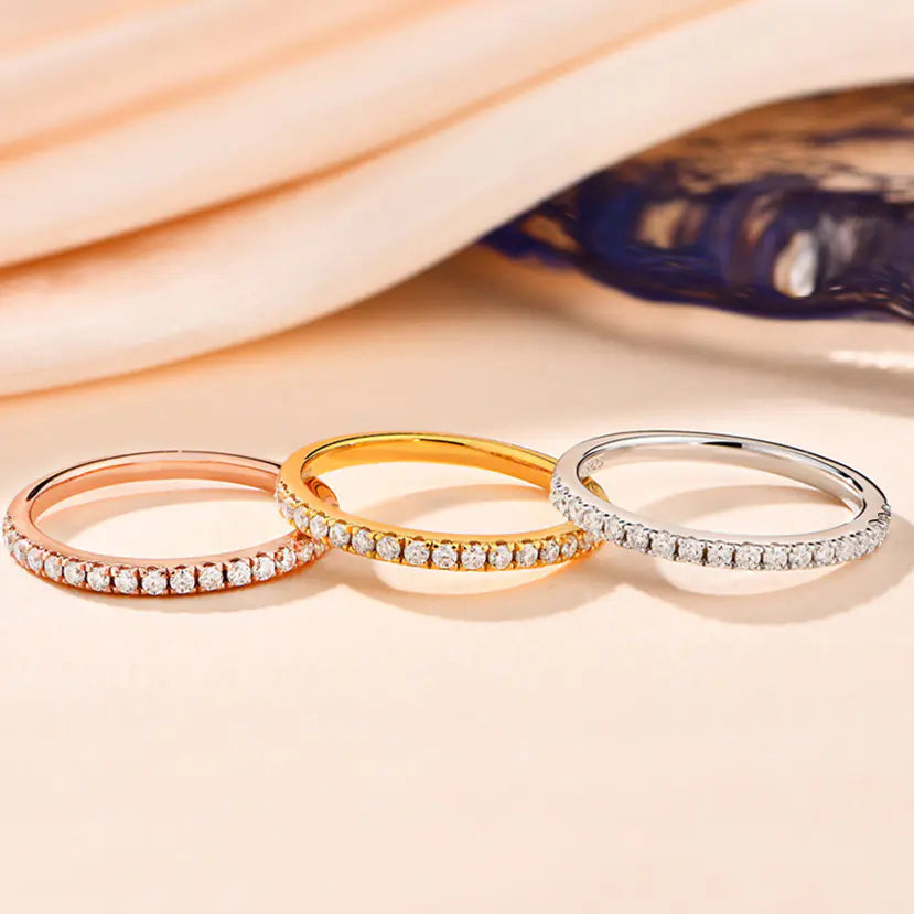 Sterling Silver Moissanite Ring Jewelry